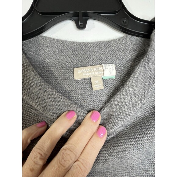 Banana Republic Men's Cashmere Merino Wool Sweater Casual Pullover Gray XL - Picture 5 of 7